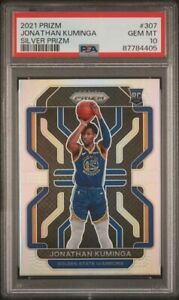 2021-22 Panini Prizm #307 Jonathan Kuminga Silver RC PSA 10 GEM MT Rookie