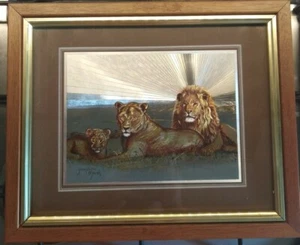Quadro cm. 34x28 Leoni Josephine Marsh vintage Dufex Foil lamina argento. - Foto 1 di 1