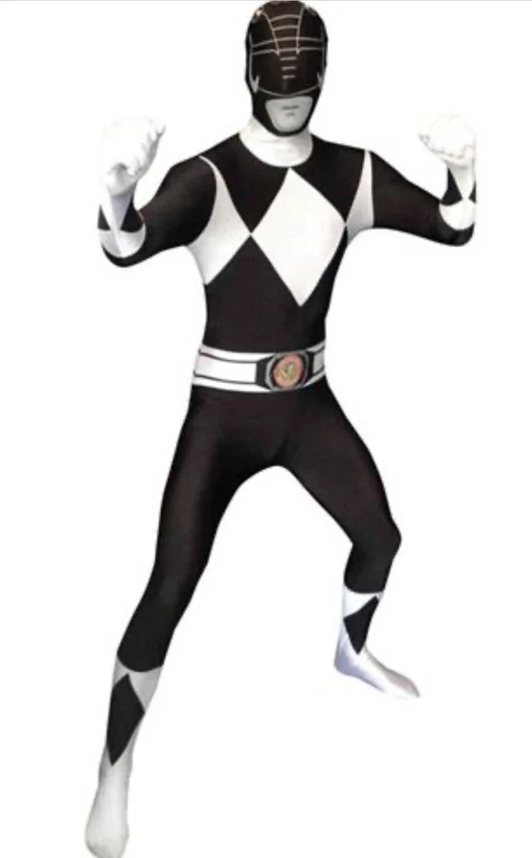 男式黑色忍者 Zentai 连身衣氨纶 Cosplay 服装 S — 第 1/3 张图片