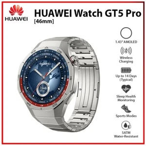 Huawei Watch GT 5 Pro 46mm TITANIUM 1.43" Bluetooth iOS Android Smartwatch - Zdjęcie 1 z 4