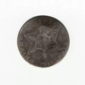1858 Three Cent Silver Piece - less than 1.7 Million minted!! - Picture 1 of 2