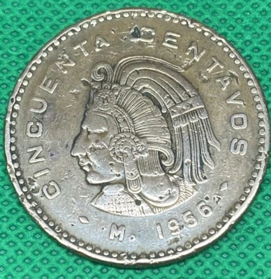 Mexico, 50 Centavos, 1956, KM#450 CINQUENTA CENTAVOS - Image 1 of 4