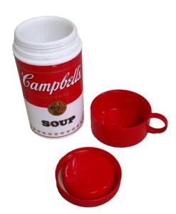 Campbell Soup Thermos - Vintage 1998 Can-tainer 11 1/2 oz. w/Stickers - Picture 1 of 7