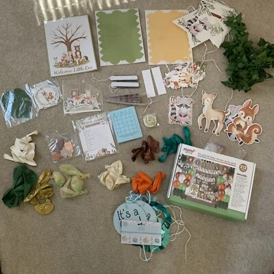Woodland Baby Shower Party Pack incompleto con otros extras Foto 1 de 4