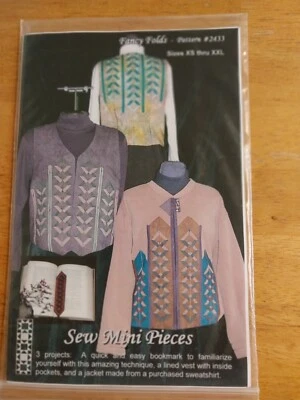 Fancy Folds Pattern 2433 Sew Mini Pieces Jacket Coat Lined Vest Sizes XS - XXL - Image 1 of 2