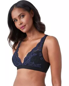 NWT Wacoal S Instant Icon Bralette 810322 Black 124010 - Picture 1 of 2