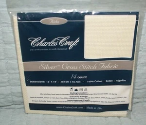 DMC Charles Craft Silver Label Aida Ivory 14 Count 12 x 18 Inches NEW Fast Ship - Picture 1 of 3
