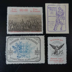 VIGNETTE COMMEMORATIVE LABELS ITALIE / SAIGON / PORTUGAL / ÉTATS UNIS - Imagen 1 de 3