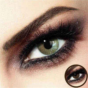 Stark deckende Kontaktlinsen für braune Augen ohne Stärke - Fidelio Beige-Brown - Bild 1 von 7