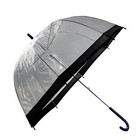 Large 31" Clear See Through Dome Umbrella Ladies Transparent Walking Rain Brolly