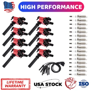 Heavy Duty Ignition Coil, Spark Plug & Wireset for Dodge Ram 1500 2500 V8 UF378 - Picture 1 of 15