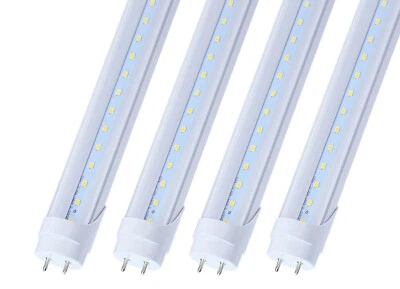 Paquete de 4 bombillas de tubo LED 3 PIES T8 G13 de una fila transparente 14W 6000K tubo de lámpara Foto 1 de 4