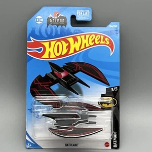 Hot Wheels Batman Batplane 3/5 Black/Red 104/250 Free Shipping Read Description - Picture 1 of 4