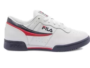 Fila Original Fitness Mens Size 9 Shoes White Blue Leather Athletic Sneakers NEW - Picture 1 of 6