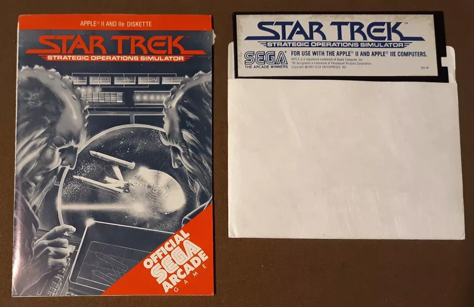 Star Trek Strategic Operations Official SEGA Game Apple II+,IIe,IIc,IIgs 1983 - Image 1 of 1