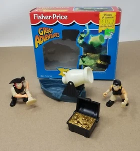 GHOST PIRATES Fisher Price Great Adventures Pirate SHIP Playset Figures GA - Picture 1 of 4