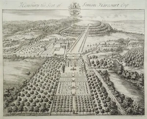 Antique Print HENBURY, BRISTOL Original Johannes KIP engraving Atkyns 1712 - Picture 1 of 3