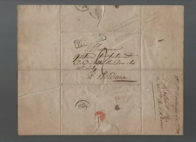 Martinica: Cubierta en 1830 a Burdeos, marca rara "Pays D Outremer, en estado bastante bueno+" MQ01/ Foto 1 de 2