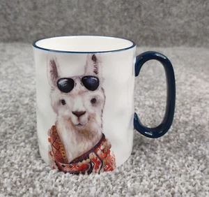 Signature Housewares Hipster Animal Mug LLAMA Coffee Cup Alpaca in Scarf - Picture 1 of 3