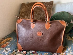 AUTHENTIC DOONEY AND BOURKE XL GLADSTONE BAG AWL MOCHA AND TAN - Picture 1 of 15