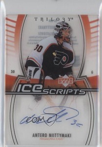 2006-07 Upper Deck Trilogy Ice Scripts Antero Niittymaki #IS-AN Auto