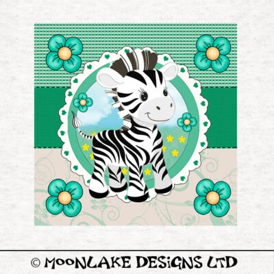 MOONLAKE DESIGNS Kinder - Zebra Design Stoff Handwerk Paneele in 100 % Baumwolle oder Polyester