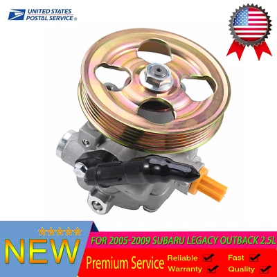 Power Steering Pump with Pulley For 2005-2009 Subaru Legacy &Subaru Outback 2.5L Foto 1 de 4