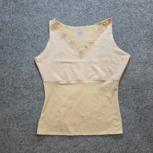 Spanx Top Womens Size 1X Beige Lace Trim Shaper Cami Stretch Compression Layer - Picture 1 of 10