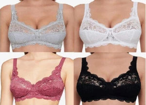 Latina Non-Wired Bra No wire unpadded full cups 7814 Supportive Wirefree Lace - Picture 1 of 14