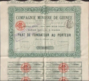 Compagnie MINIÈRE de GUINEE (T) - Afbeelding 1 van 1