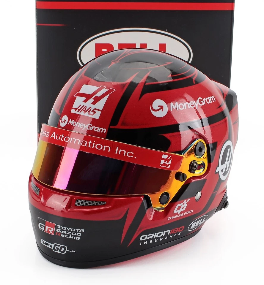 1/2 MINI HELMET - BELL HELMET - CASCO HELMET F1 ESTEBAN OCON TEAM 4100411 - Immagine 1 di 1