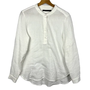 Jenni Kayne LongSleeve Cotton Gauze Popover Tunic Blouse Sz S Breathable Capsule - Picture 1 of 10