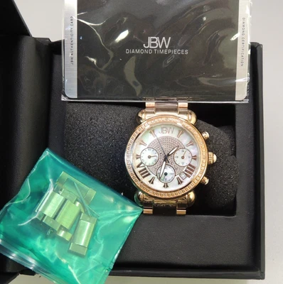 JBW Women's Victory Diamond 37mm Rose Gold Plated Case Quartz Watch JB-6210-K - Image 1 of 4