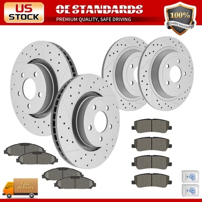 320mm Front and Rear Disc Rotors Ceramic Brake Pads for 2015 - 2020 Ford Mustang - Image 1 of 4