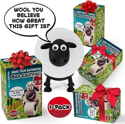 Soporte de papel higiénico de oveja negra divertido baño decoración regalo medias relleno paquete de 1 Foto 1 de 4