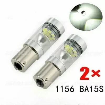 2X 1156 BA15S P 21W LED Blinker Bremslicht Rückfahrlicht Weiß Xenon Canbus 6000K - Bild 1 von 4