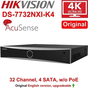 Hikvision DS-7732NXI-K4 32-Kanal ohne PoE 4SATA H.265+ 12MP AcuSense 1.5U 4K NVR - Picture 1 of 7