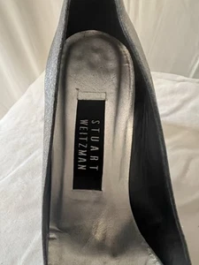 Stuart Weitzman Explosion Heels Silver Gray Size 8.5 - Picture 1 of 3