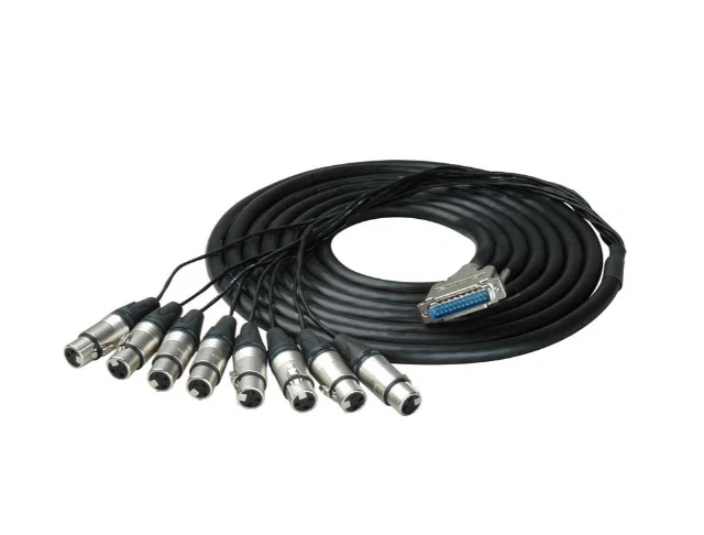 Sescom 25MD-XF-M05 DB25 DA-88 Audio Cable Mogami 25-Pin Sub Male to 8 XLR Cable - Image 1 of 1