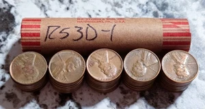 1 Roll Of 1953 D U.S. Lincoln Wheat Pennies R53D-1 - Picture 1 of 3