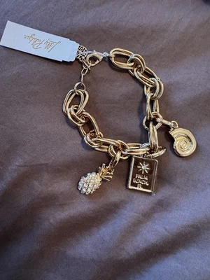 PULSERA LILLY PULITZER Palm Beach Postal - Concha - Piña NUEVA Foto 1 de 4
