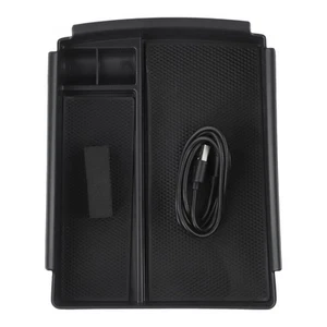 Premium Console Armrest Storage Box with Wireless Charger for Tesla Model X S - Picture 1 of 20