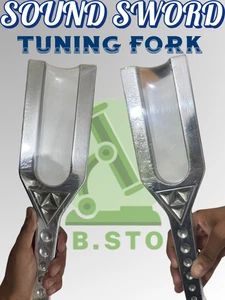 (CHAKRA) Frequencies SOUND HEALING TUNING FORKS BIG GIANT FORKS 256 - 528 Hz - Picture 1 of 11
