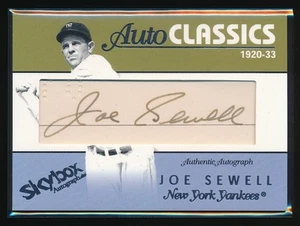 Joe Sewell 2004 Skybox Classics Cut Auto 10/25 - Picture 1 of 2