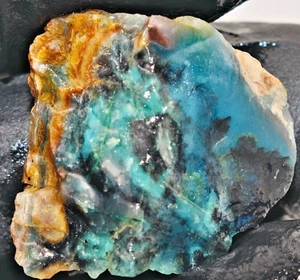 5.0g Rare Needles Blue Agate Slab Old Stock Chalcedony Natural Stone Cab Raw AZ - Picture 1 of 15