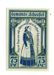 Dinero de emergencia - Scheeßel - municipio de Scheeßel - 75 peniques - 1921 - Wz. Ondas - Imagen 1 de 2