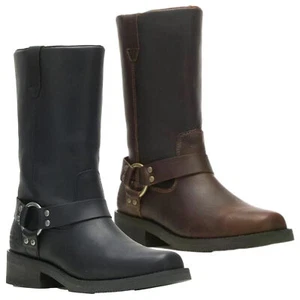 Mens Harley Davidson Korsen 11" Zip Up Riding Biker Ankle Boots Sizes 6 to 12 - Picture 1 of 7