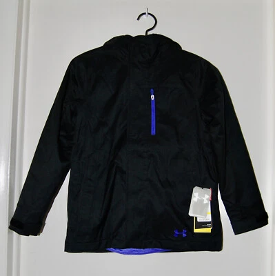 NUEVO CON ETIQUETAS Under Armour Niña Negro Invierno Impermeable 3 en 1 Chaqueta de Esquí con Capucha talla M Foto 1 de 4