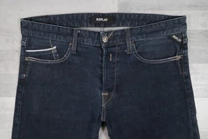 Pantalones de mezclilla Replay WAITOM M983 para hombre ajustados rectos azules W34 L32 - Imagen 1 de 12
