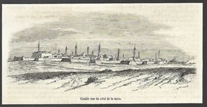 GRAVURE DE 1854 -- CRETE CANDIE VUE DU COTE DE LA TERRE 3R852 - Foto 1 di 1